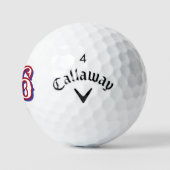 1776 USA golfballen - gepersonaliseerde nummer ret (Logo)