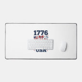 1776 USA Patriottische Coquette Vectorontwerp_1 Bureaumat (Keyboard & Muis)