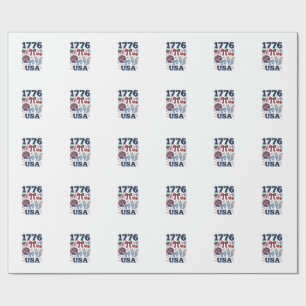 1776 USA Patriottische Coquette Vectorontwerp_1 Cadeaupapier