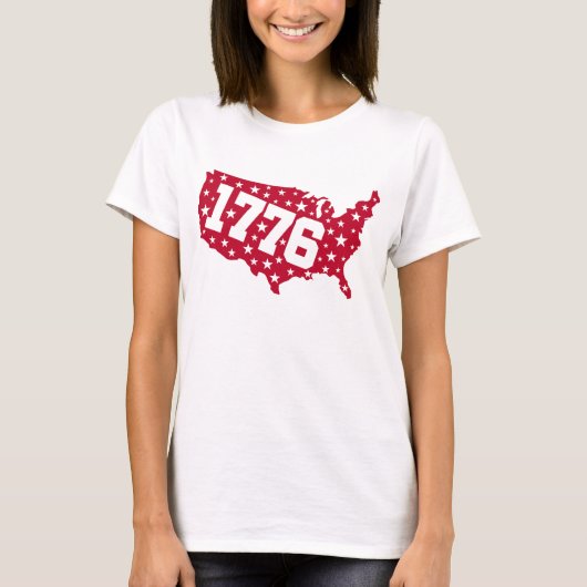 1776 Verenigde Staten, 4e juli Unisex T-shirt (Voorkant)
