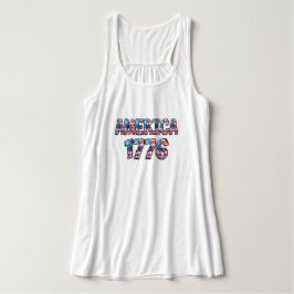 1776 Vlag en vuurwerk Vrouwen Tanktop