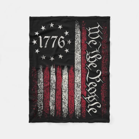 1776 Vlag Grondwet Onafhankelijkheidsdag Amerikaan Fleece Deken (Voorkant)