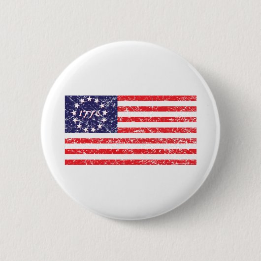 1776-vlag ronde button 5,7 cm (Voorkant)