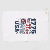 1776 VS patriottische Coquette Vector Design_1 Golfhanddoek (Horizontaal)