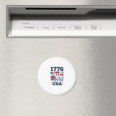 1776 VS patriottische Coquette Vector Design_1 Magneet (Insitu (Vaatwasser))
