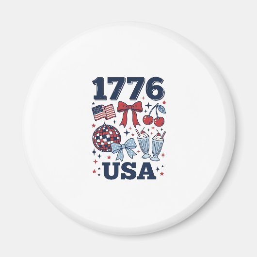 1776 VS patriottische Coquette Vector Design_1 Magneet (Voorkant)