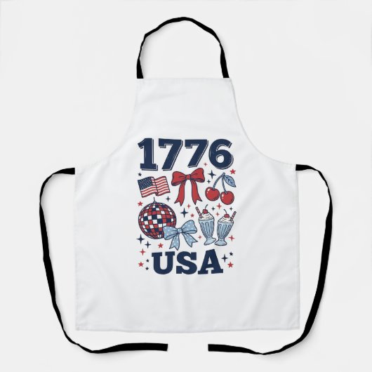 1776 VS patriottische Coquette Vector Design_1 Schort (Voorkant)