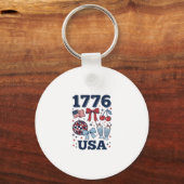 1776 VS patriottische Coquette Vector Design_1 Sleutelhanger (Voorkant)