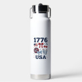 1776 VS patriottische Coquette Vector Design_1 Waterfles (Voorkant)