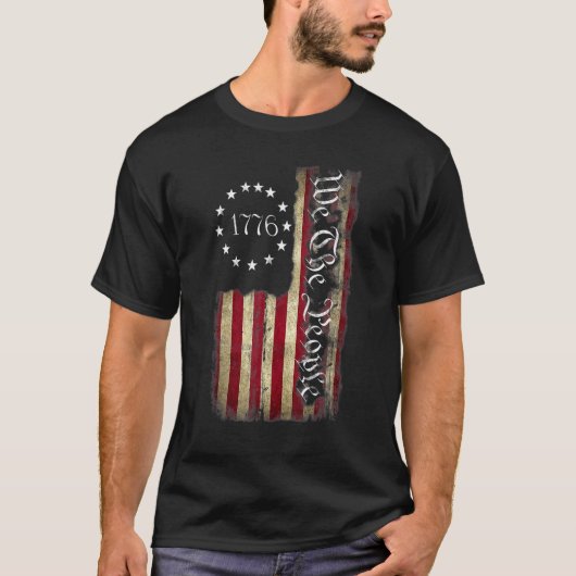 1776 Wij de Amerikaanse grondwet van het volk T-shirt (Voorkant)