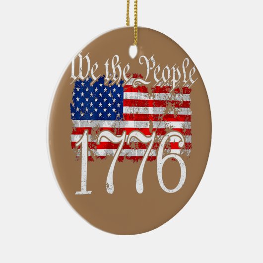 1776 Wij de mensen Betsy Ross 4 juli Keramisch Ornament (Rechts)