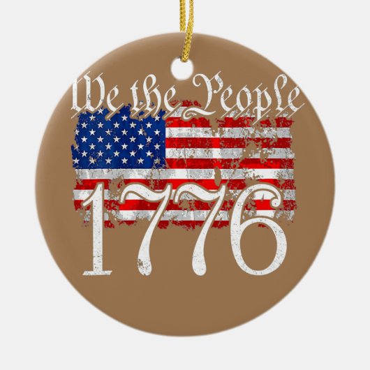 1776 Wij de mensen Betsy Ross 4 juli Keramisch Ornament (Voorkant)