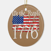 1776 Wij de mensen Betsy Ross 4 juli Keramisch Ornament (Links)