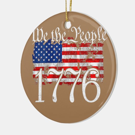 1776 Wij de mensen Betsy Ross 4 juli Keramisch Ornament (Links)