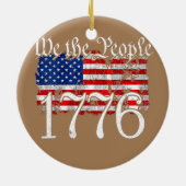 1776 Wij de mensen Betsy Ross 4 juli Keramisch Ornament (Achterkant)