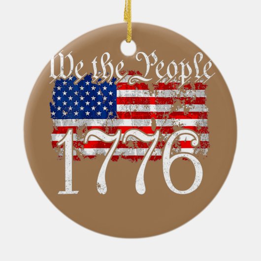 1776 Wij de mensen Betsy Ross 4 juli Keramisch Ornament (Achterkant)