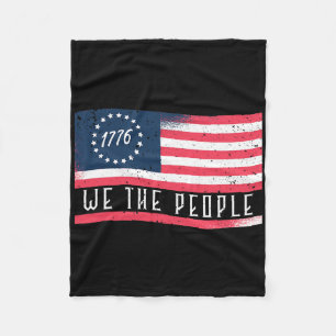 1776 Wij de People Independence Day 4th of July FL Fleece Deken