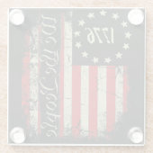 1776 Wij, het volk Glazen Onderzetter (Achterkant)