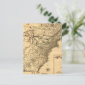  1777 Amerikaanse Colonies Map van Phelippeaux Briefkaart (Staand voorkant)