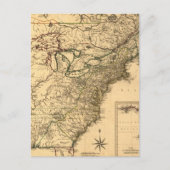  1777 Amerikaanse Colonies Map van Phelippeaux Briefkaart (Voorkant)