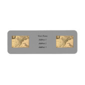 1777 Amerikaanse Colonies Map van Phelippeaux Etiket (Voorkant)