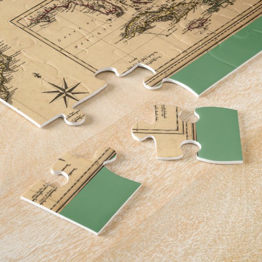  1777 Amerikaanse Colonies Map van Phelippeaux Legpuzzel (Zijkant)