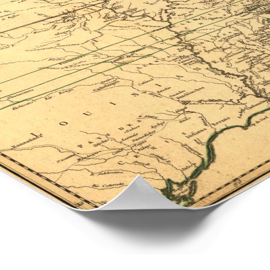 1777 Amerikaanse Colonies Map van Phelippeaux Poster (Hoek)