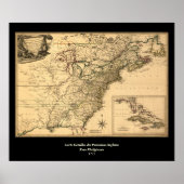 1777 Amerikaanse Colonies Map van Phelippeaux Poster (Voorkant)