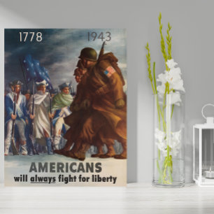 1778, 1943 Amerikanen zullen altijd vechten voor v Poster