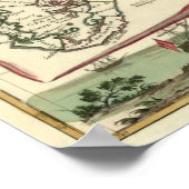 1778 Le Isole Bermude Map Poster (Hoek)