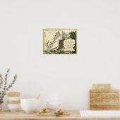 1778 Le Isole Bermude Map Poster (Keuken)