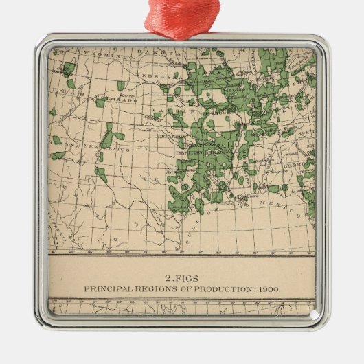 177 Pruimen, pruimedanten, vijgen, hoofdgebieden Metalen Ornament (Voorkant)