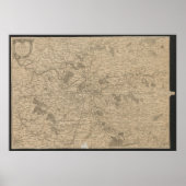 1780 Map of Paris, Historic City Map, Antique Plan Poster (Voorkant)
