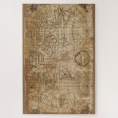 1783 Antieke Wereldkaart met borduurwerk Legpuzzel (Verticaal)