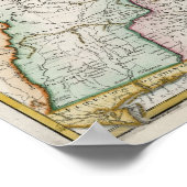 1784 Kaart van de Verenigde Staten van Amerika Poster (Hoek)