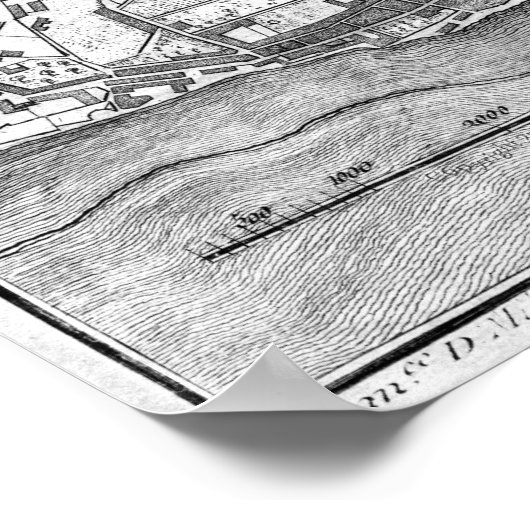 1785 Kaart van Lissabon Poster (Hoek)