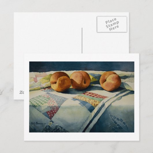 1786 Perziken op Briefkaart met kanteling (Voorkant / Achterkant)