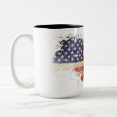 1787 Amerikaanse grondwet Amerikaanse vlag tweeton Tweekleurige Koffiemok (Links)