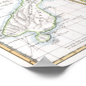 1787 Nieuw-Zeelandse kaart Poster (Hoek)