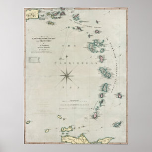 1789 Caribische eilanden Poster