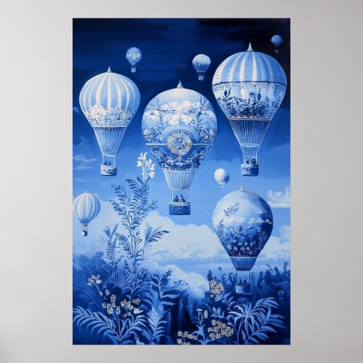 1789 zwevende luchtballonnen poster (Voorkant)
