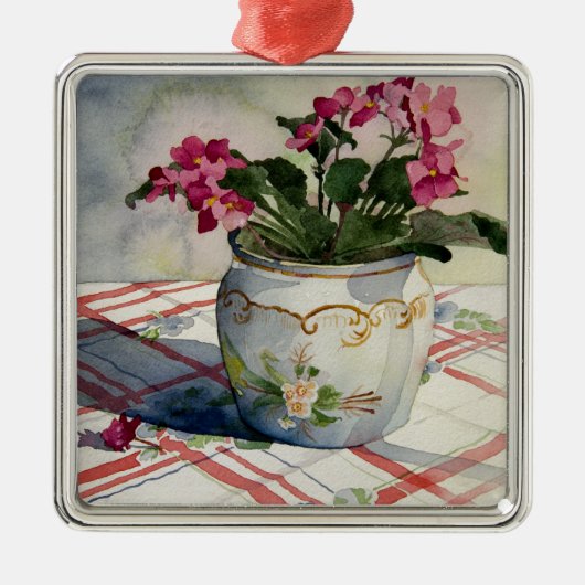 1790 Afrikaanse geweldplegingen in blauwe stip Metalen Ornament (Voorkant)