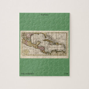 1790 Map of The West Indies by Dilly and Robinson Legpuzzel