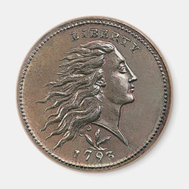 1793 stromend Hair, VS Penny Magnet