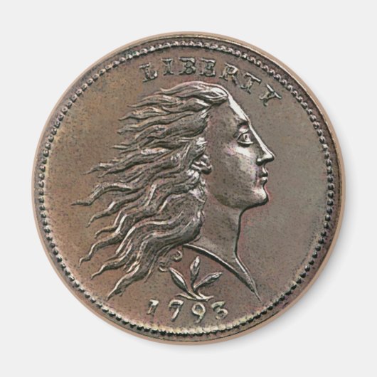 1793 stromend Hair, VS Penny Magnet (Voorkant)