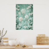 1793 zwevende luchtballonnen poster (Keuken)