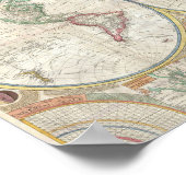 1794 Kaart van de wereld Poster (Hoek)