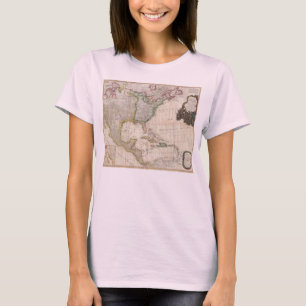 1794 Pownell Map of North America and West Indies T-shirt