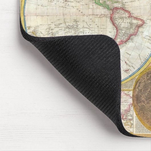 1794 Samuel Dunn Map of the World in Hemispheres Muismat (Hoek)