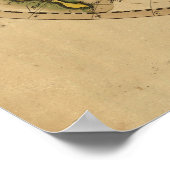 1795 Kaart van de wereld Poster (Hoek)